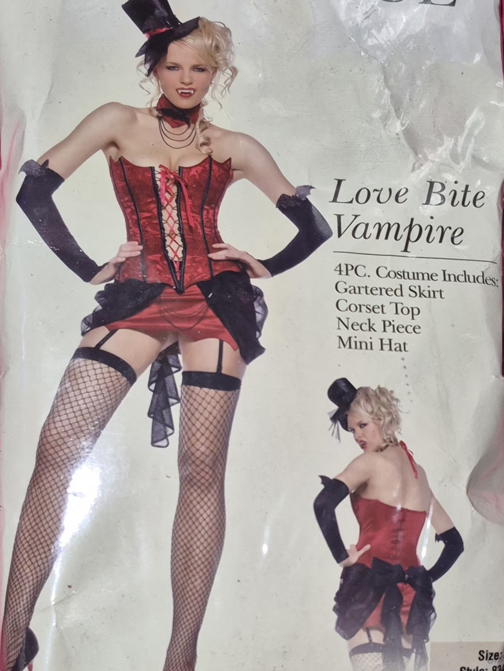 Love Bite Vampire Red Corset Costume